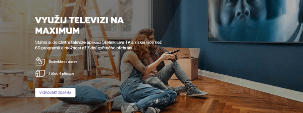 Televize přes internet Skylink Live TV zdarma na 7 dní